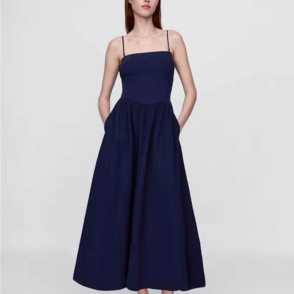 GAP Navy Blue Midi Dress